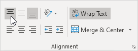 Click Top Align