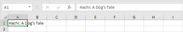 Long Text String in Excel