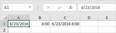 Date and Time in Excel