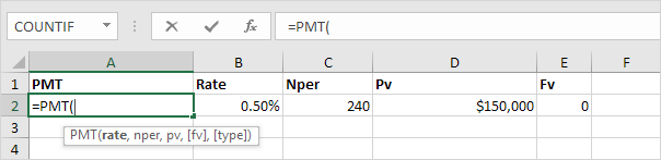 Insert Excel’s Most Popular Financial Function
