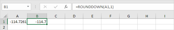 Round Negative Number Down to One Decimal Place