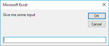 InputBox Function in Excel VBA