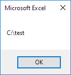 Excel VBA Path Property Result