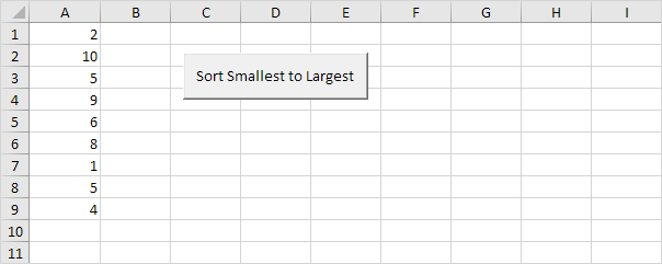 Sort Numbers Example