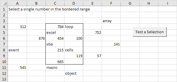 Test a Selection in Excel VBA