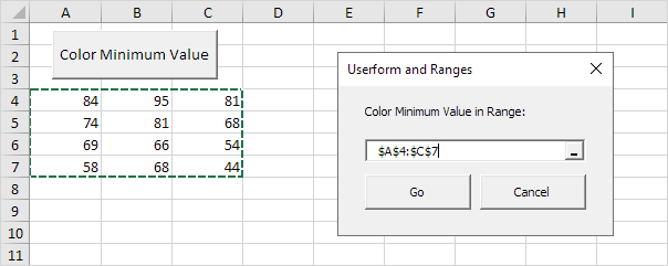 Userform and Ranges in Excel VBA