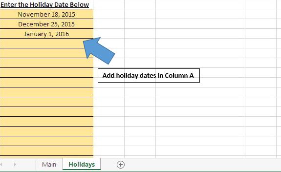 ArrowHolidayList