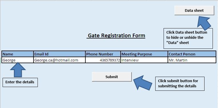 ArrowRegistration form