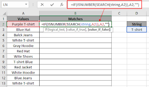 Partial matches in an array 2